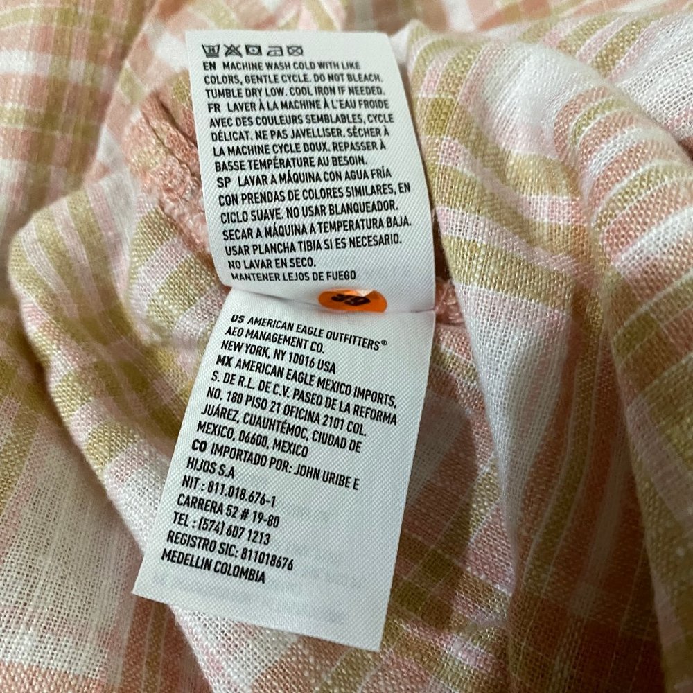 NEW American Eagle Linen Oversized Shirt L - Picture 14 of 14